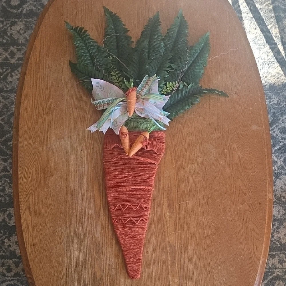 Festive Orange Carrot Wall Hanging